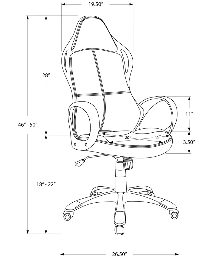 Monarch Specialties Polyester Blend Office Chair