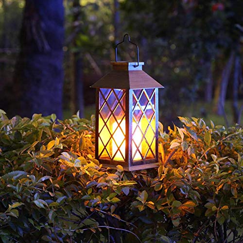 Tomshine LED Solar Lantern Waterproof Outdoor Lantern Solar Lights Outdoor Decorative Candle Light for Patio Courtyard Garden