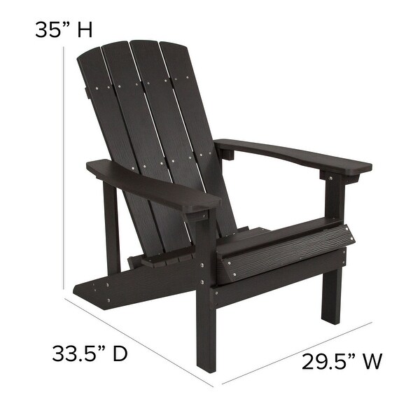 Outdoor AllWeather Poly Resin Wood Adirondack Chair