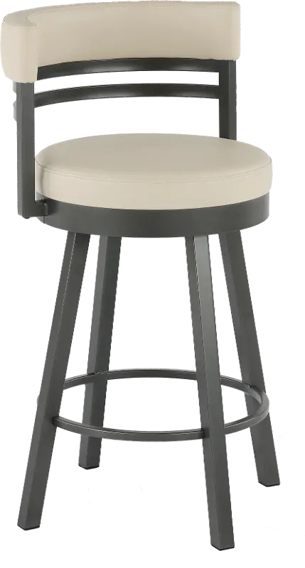 Ronny Oyster White Swivel Counter Height Stool