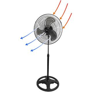 VIEAIR 18 in. Adjustable Height Oscillating Pedestal Industrial Heavy Duty Fan 98596356M