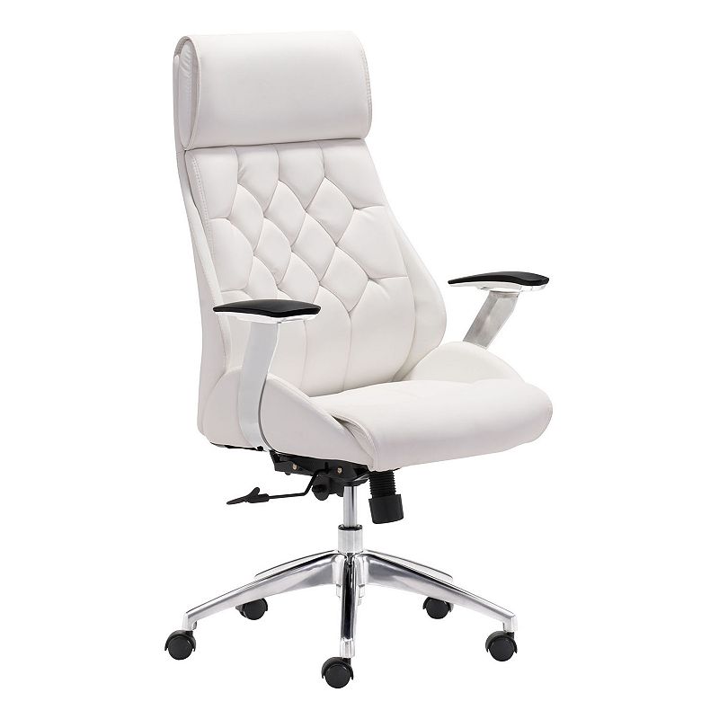 Zuo Modern Boutique Faux-Leather Adjustable Desk Chair