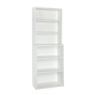 ClosetMaid 82 in. H x 30 in. W x 14 in. D White Wood 6-Cube Storage Organizer 13505