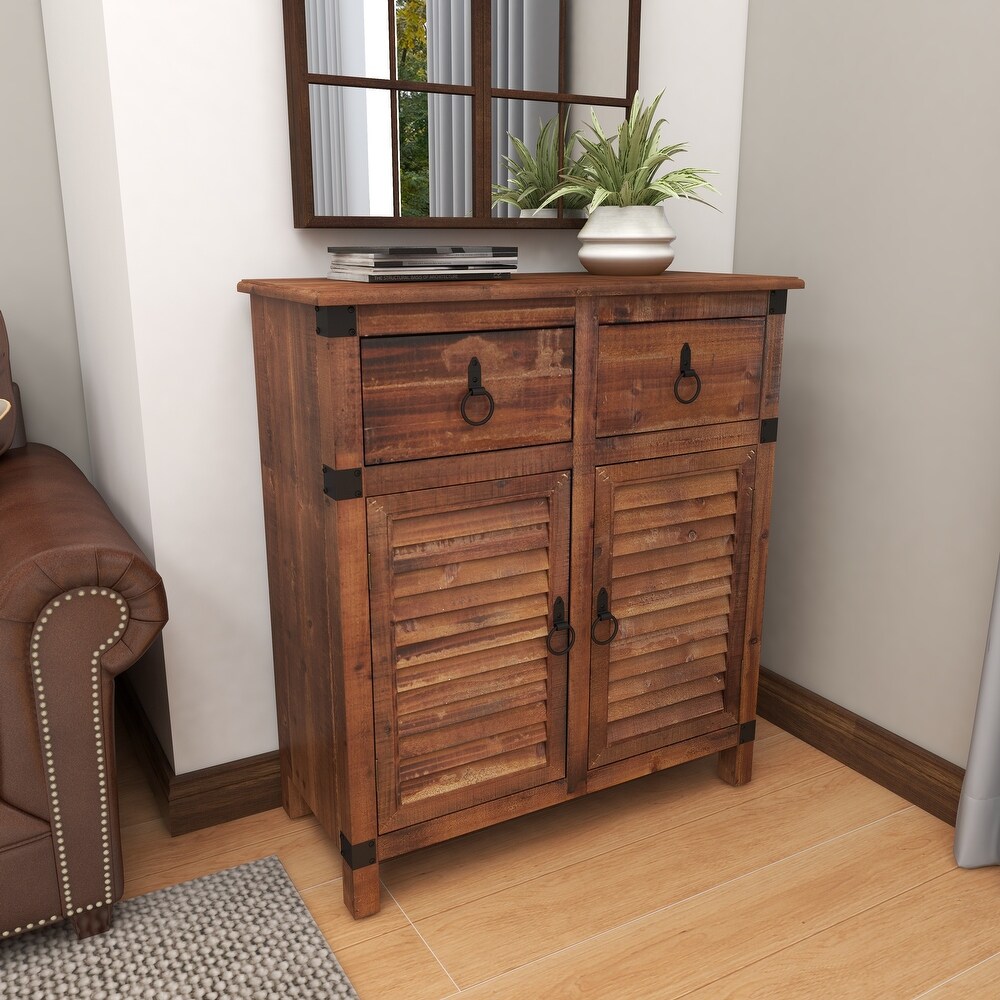 Brown Wood Rustic Cabinet 35 x 32 x 14   32 x 14 x 35