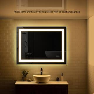 KINWELL 48 in. W x 36 in. H Frameless Rectangular LED Light Bathroom Vanity Mirror MCG0520