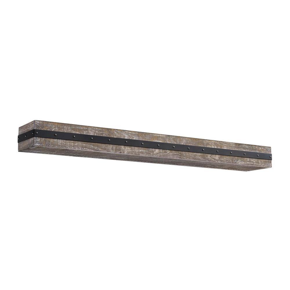 Pearl Mantels 5 ft. Gristmill Finish Cap-Shelf Mantel RPS6036563D