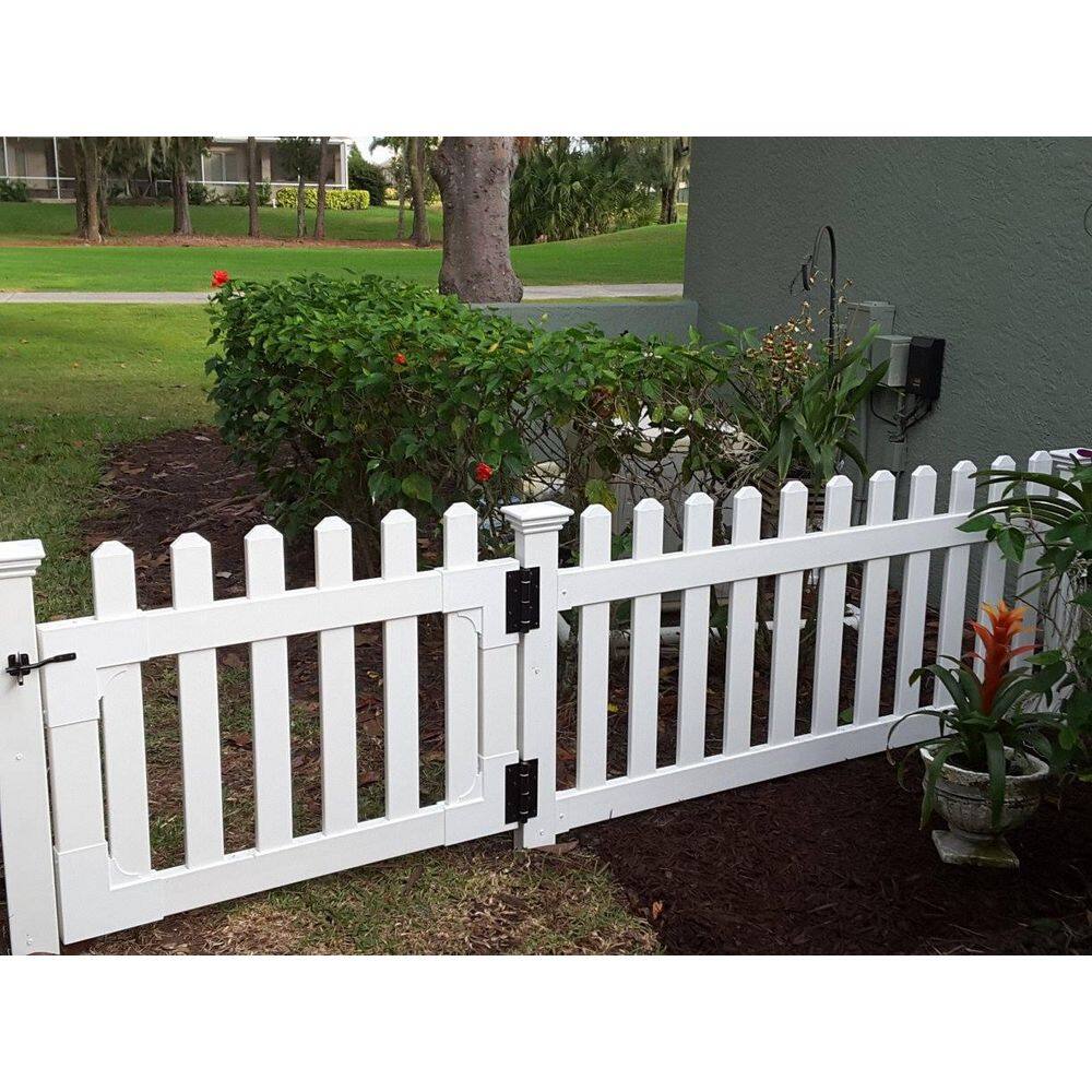 Zippity Outdoor Products 3-12 ft. x 2-58 ft. Newport Vinyl Picket Fence Gate with Stainless Steel Hardware ZP19004