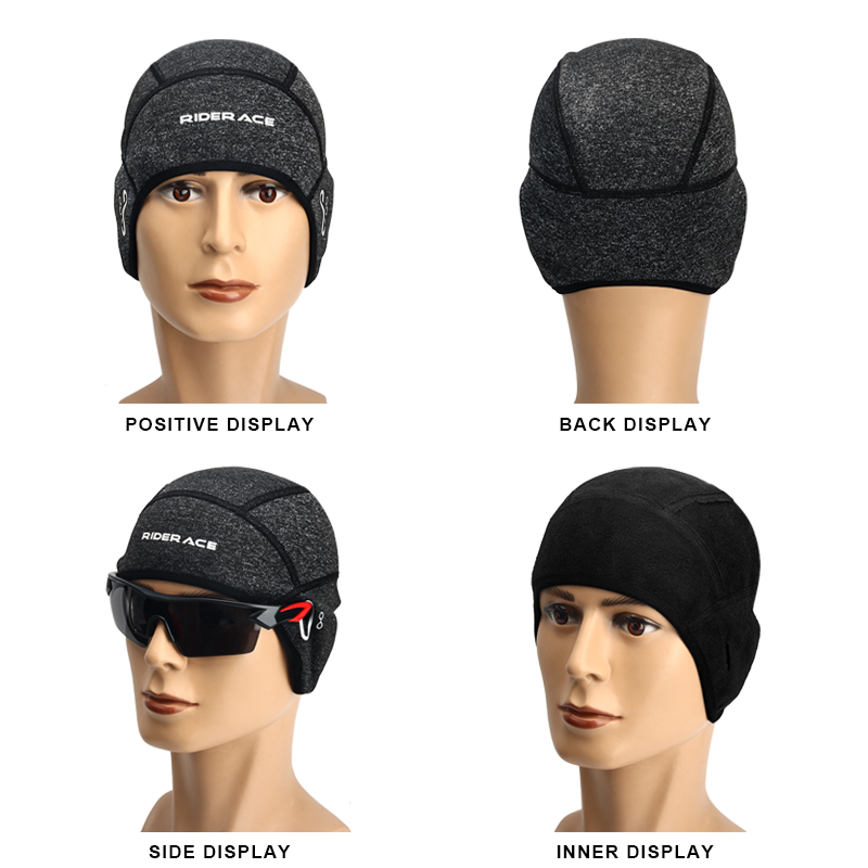 Winter Skull Caps Windproof Thermal Cycling Cap Men Sport Running Skiing Cycle Bicycle Riding Helmet Liner Hat Bike Headwear