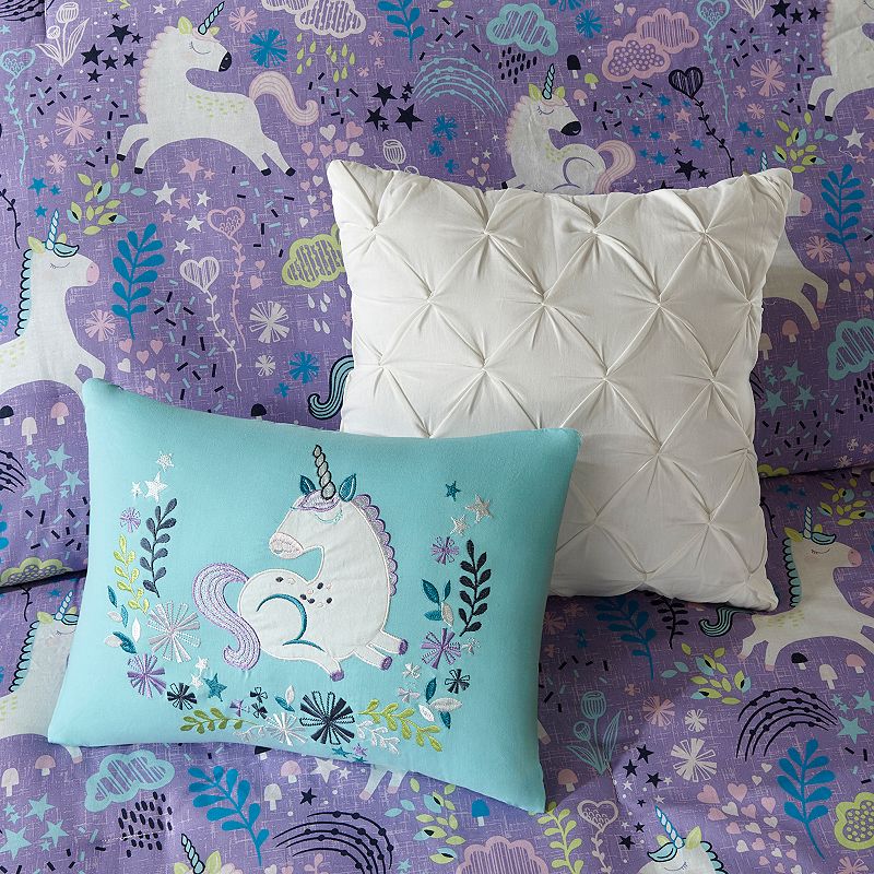 Urban Habitat Kids Ella Unicorn Cotton Comforter Set with Throw Pillows