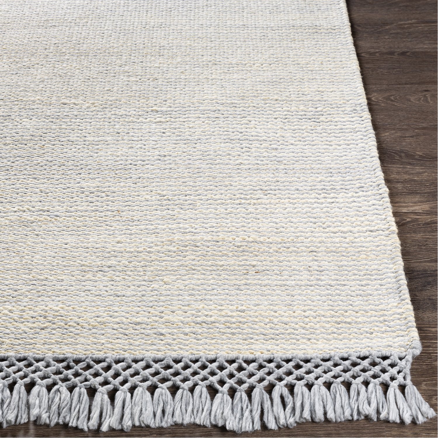 Southampton Hand Woven Rug in Medium Gray, Pale Blue, Cream