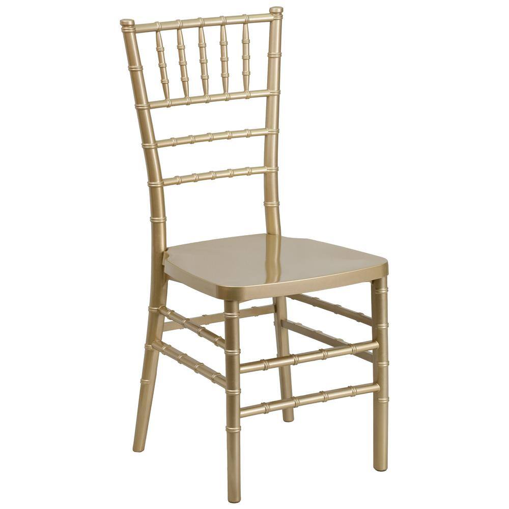 Flash Furniture Hercules Premium Series Gold Resin Stacking Chiavari Chair LEGOLD