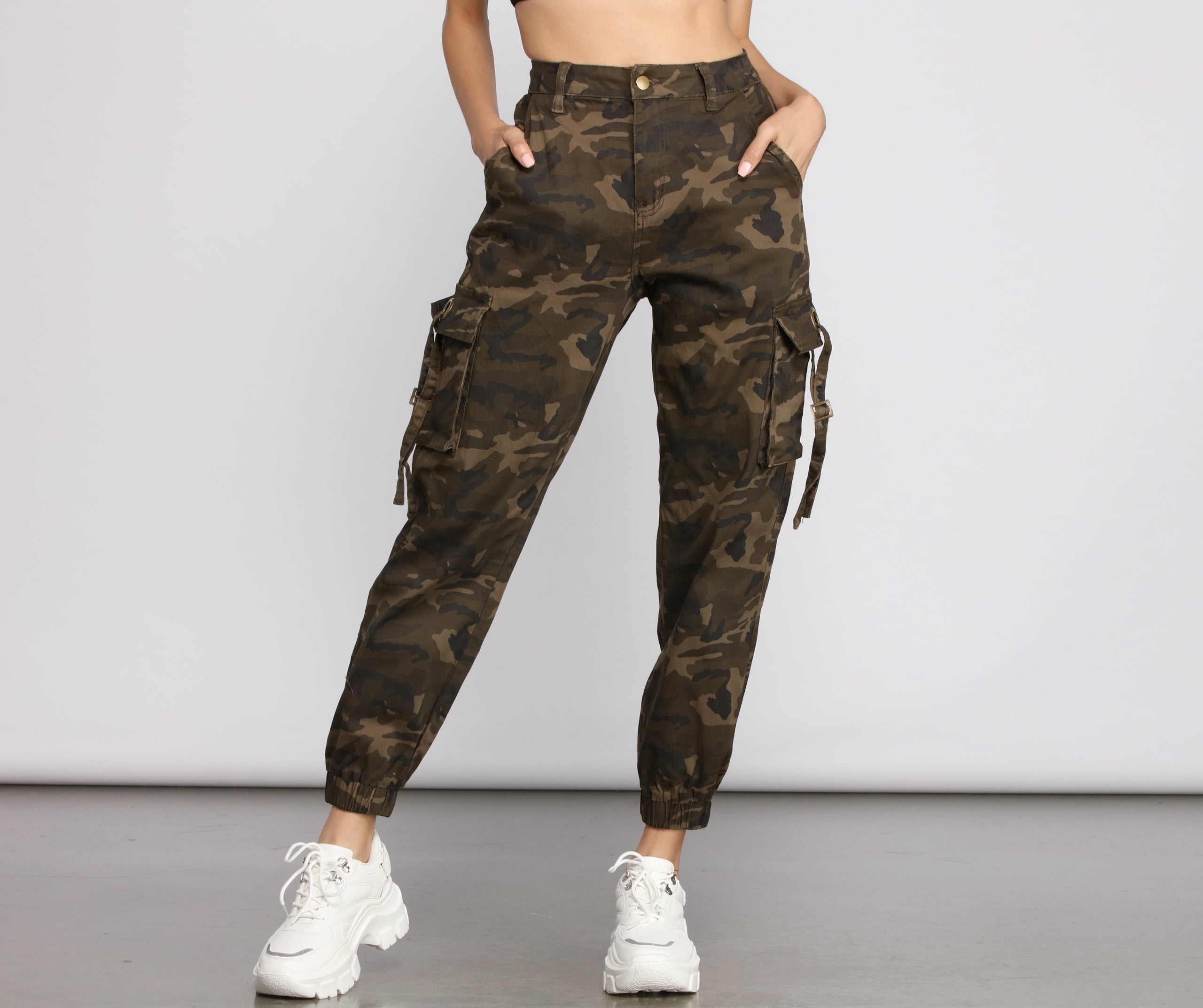 CLEARANCE - Casual Chic Cargo Jogger Pants