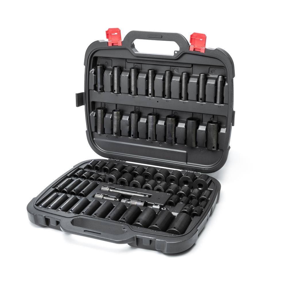 Husky 38 in. and 12 in. Drive Master Impact Socket Set (108-Piece) H23D108IMPSC