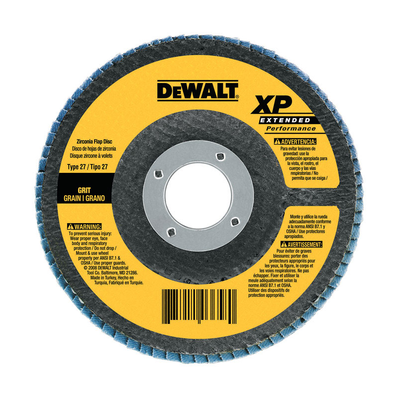 DW 7 in. D X 5/8-11 in. Zirconia Flap Disc 40 Grit 1 pc