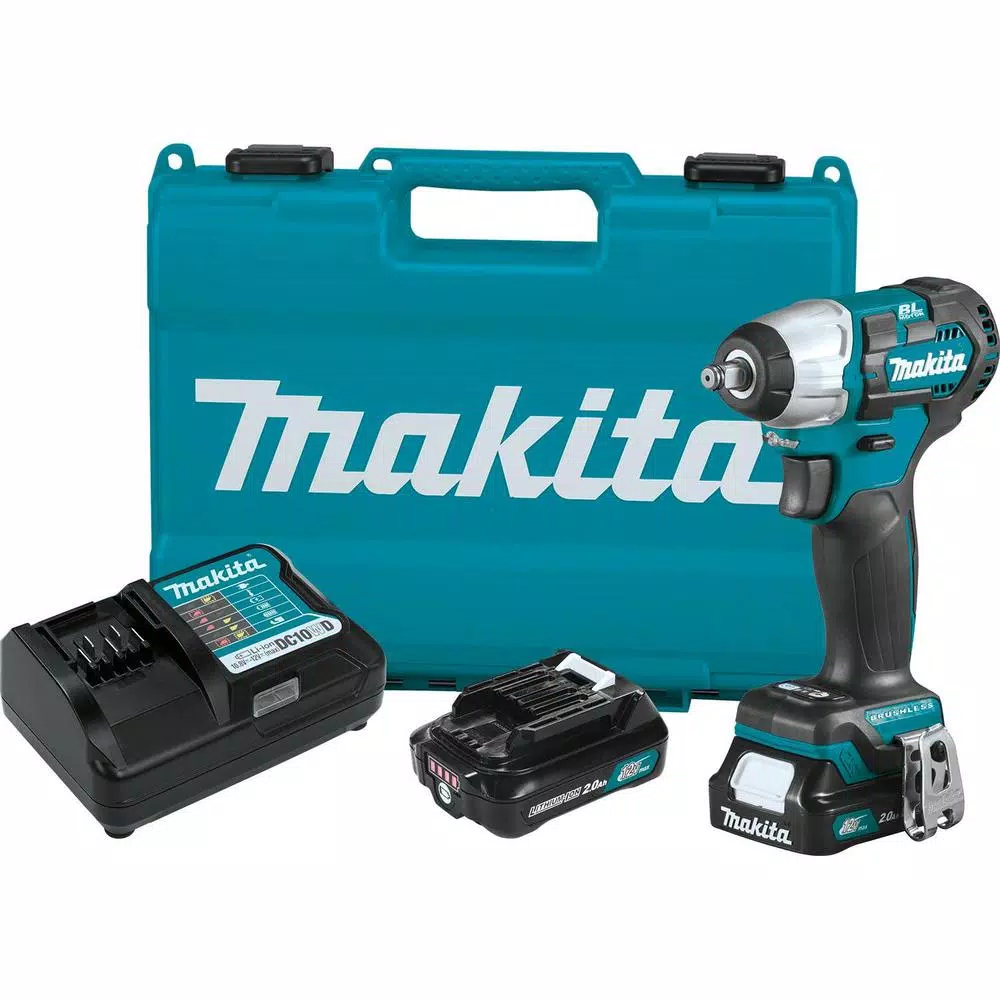 Makita 12-Volt MAX CXT Lithium-Ion Brushless Cordless 3/8 in. sq. Drive Impact Wrench Kit (2.0 Ah) and#8211; XDC Depot