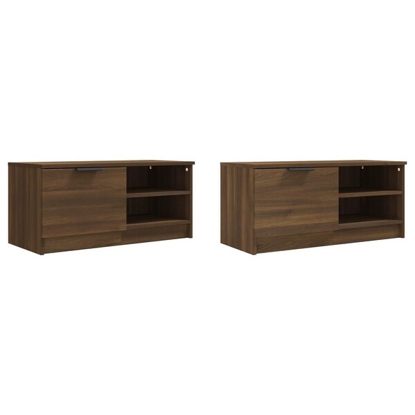 TV Cabinets 2 pcs Brown Oak 31.5