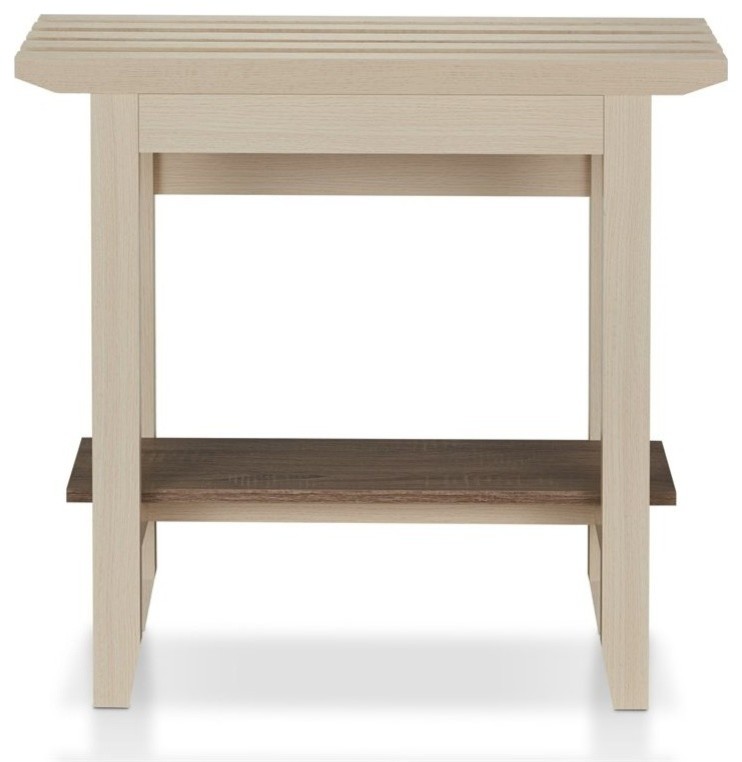 Furniture of America Tamperu Wood 1 Shelf Console Table in Brown Taupe   Transitional   Console Tables   by Homesquare  Houzz