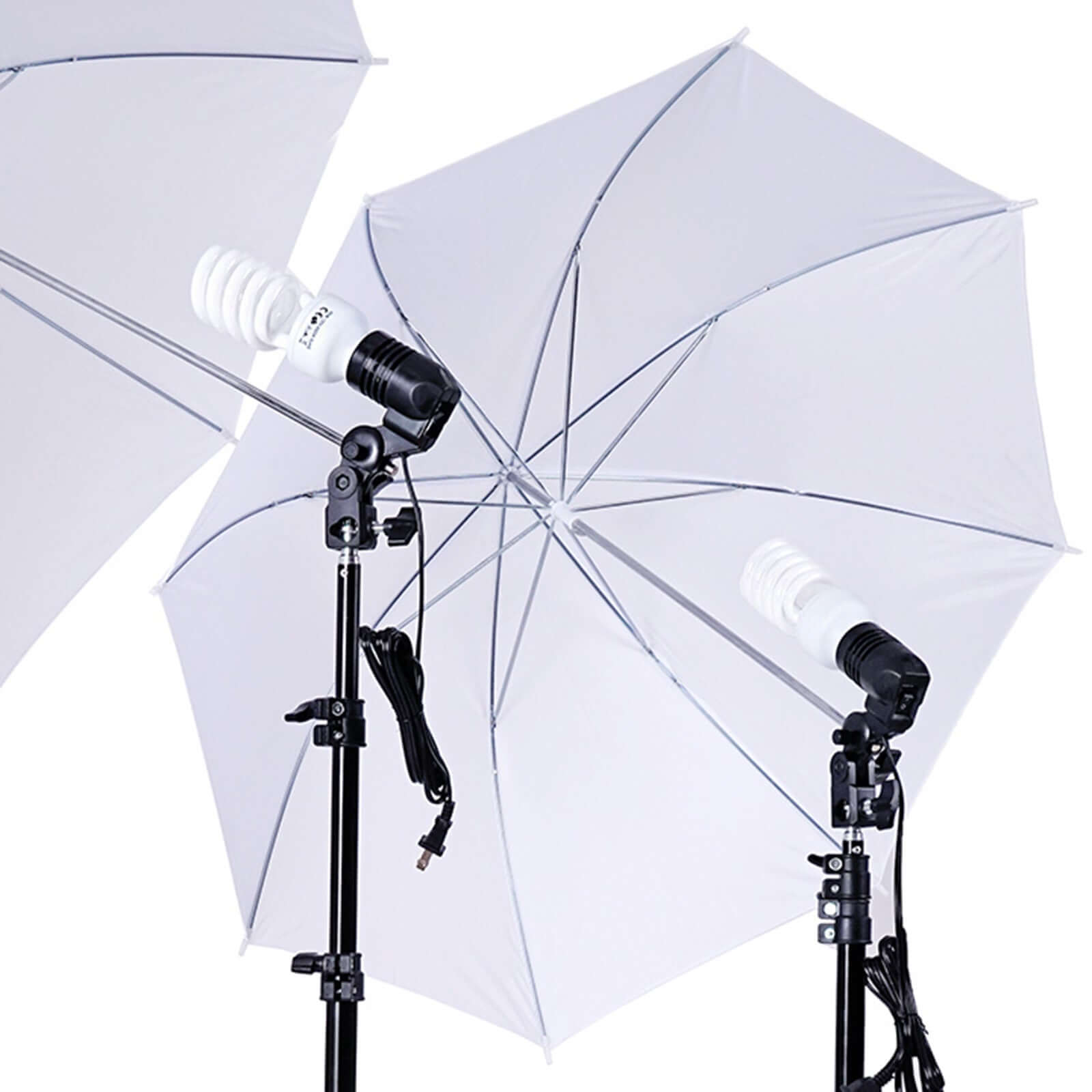 Photo Studio 600W Day Light White Umbrella Continuous Lighting Kit 7ft