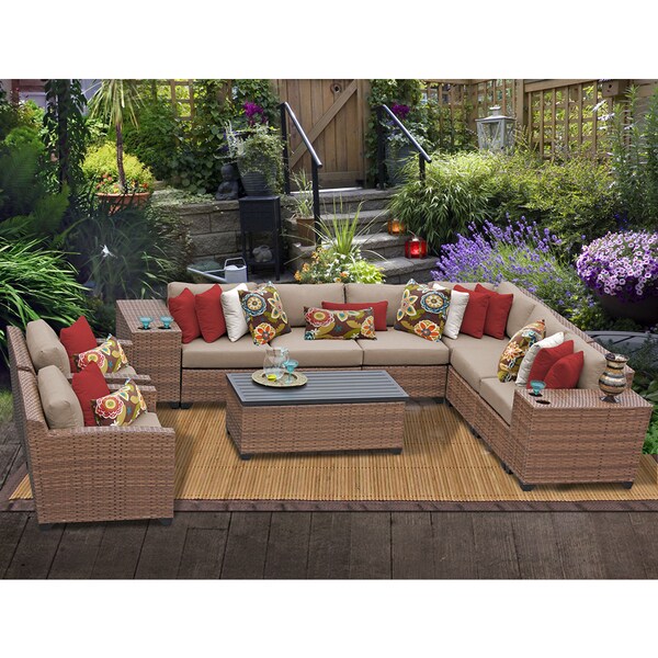 Laguna 11 Piece Outdoor Wicker Patio Furniture Set 11d