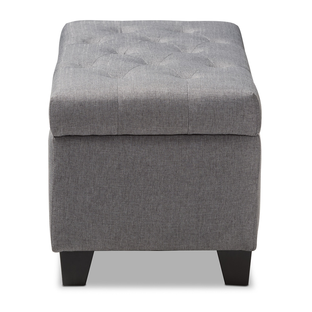 Contemporary Fabric Storage Ottoman by Baxton Studio