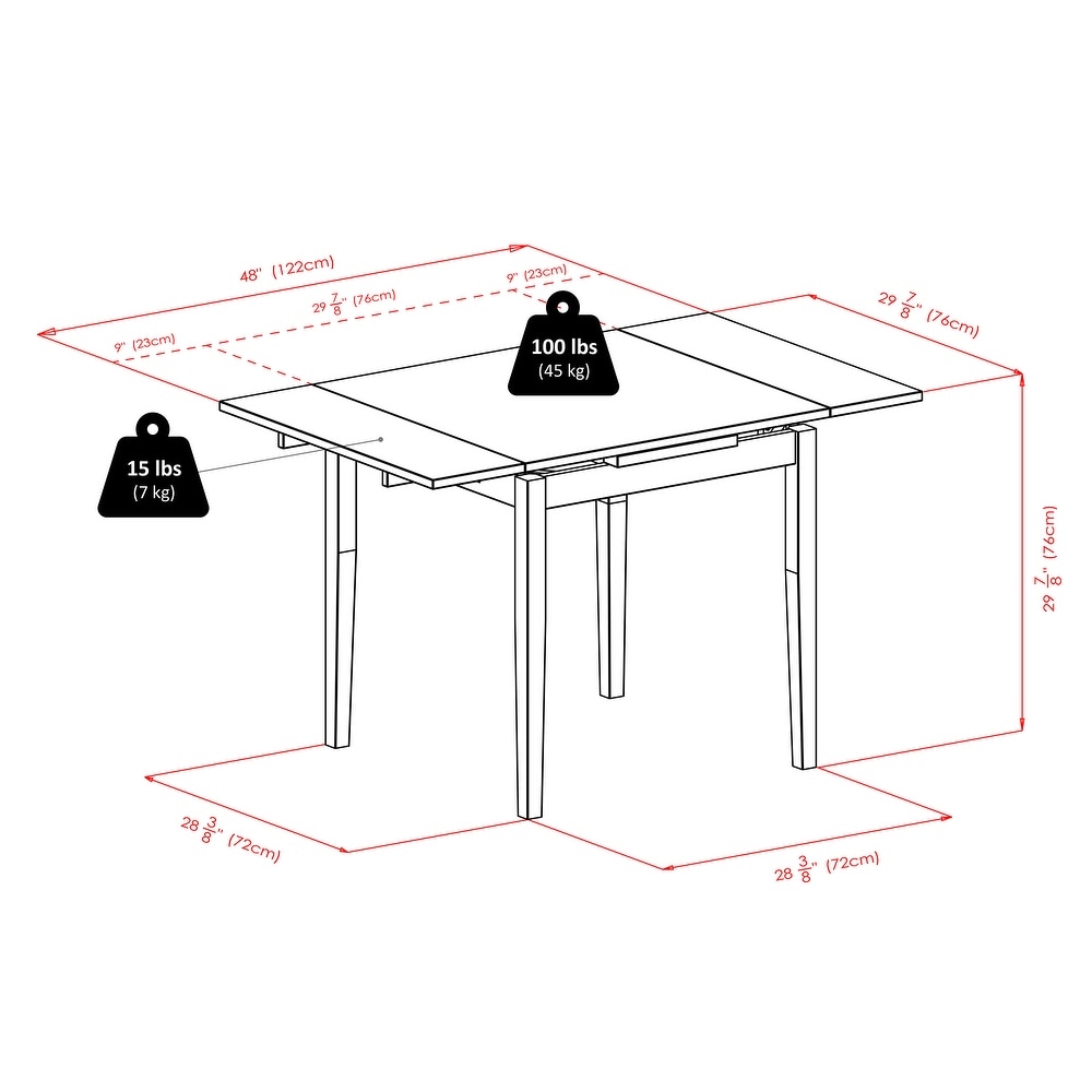 Pulman Extension Table  Walnut   48\