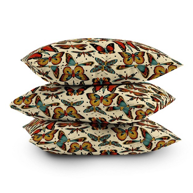 Cecitattoos Butterflies Outdoor Throw Pillow Deny Designs