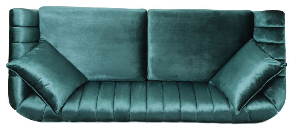 Susan Contemporary Velvet 3 Seater Sofa   Midcentury   Sofas   by GDFStudio  Houzz