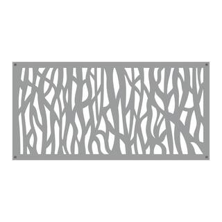 Barrette Outdoor Living 2 ft. x 4 ft. Sprig Gray Polypropylene Decorative Screen Panel 73050382