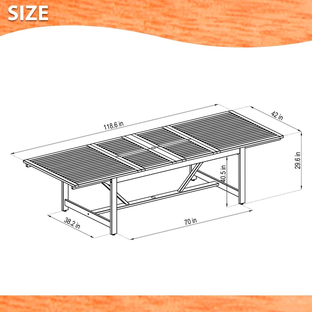 Amazonia Eucalyptus 9 Piece Patio Dining Set   With Cushions   9 Piece Set