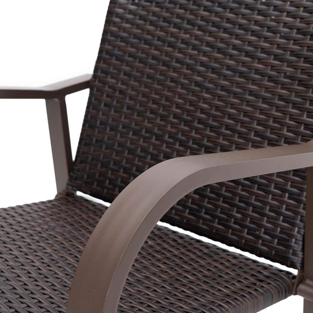 Crestlive Products Wicker Outdoor Bar Stool (2-Pack) CL-ST002BRN-N1