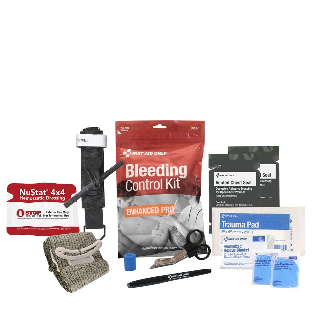 First Aid Only Enhanced Pro Bleeding Control Kit ;