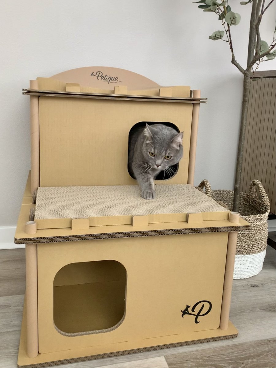 Petique Feline Villa Cat House， Tan