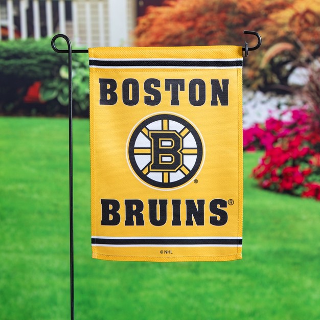 Embossed Suede Flag Gdn Size Boston Bruins