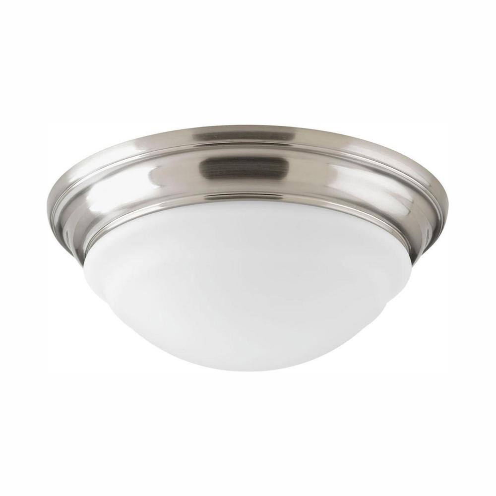 Progress Lighting 11 in. Flush Mount Collection 17 -Watt Brushed Nickel Integrated LED Flush Mount P350051-009-30