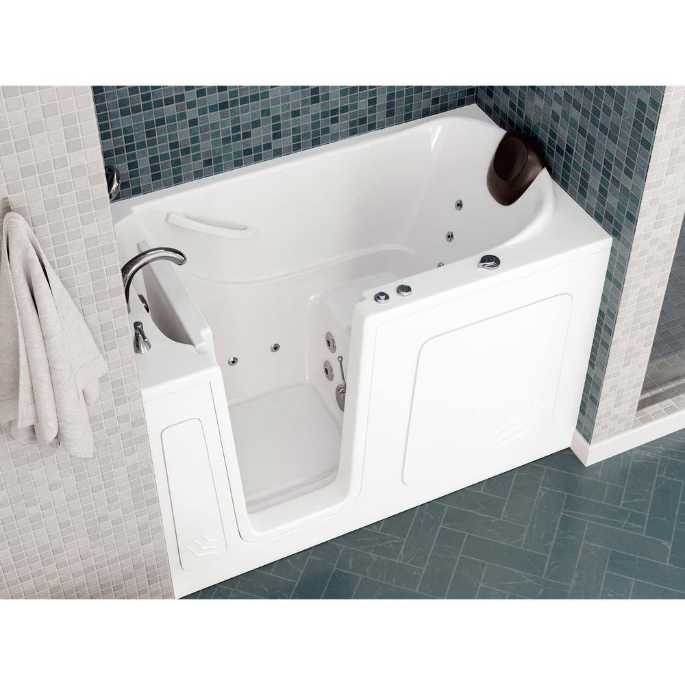 Universal Tubs Safe Premier 59.6 in. x 60 in. x 32 in. Left Drain Walk-in Whirlpool Bathtub in White HD3260LWH-CP