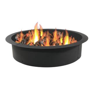 Sunnydaze Decor 36 in. x 36 in. Round Heavy-Duty Steel Wood Burning Fire Pit Rim Liner FPRHD36