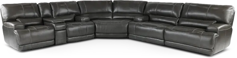 Stampede Charcoal Gray 3 Piece Power Reclining Sectional