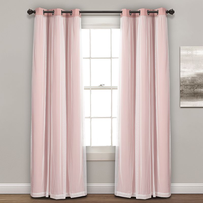 Lush Decor Sheer Window Curtains Set