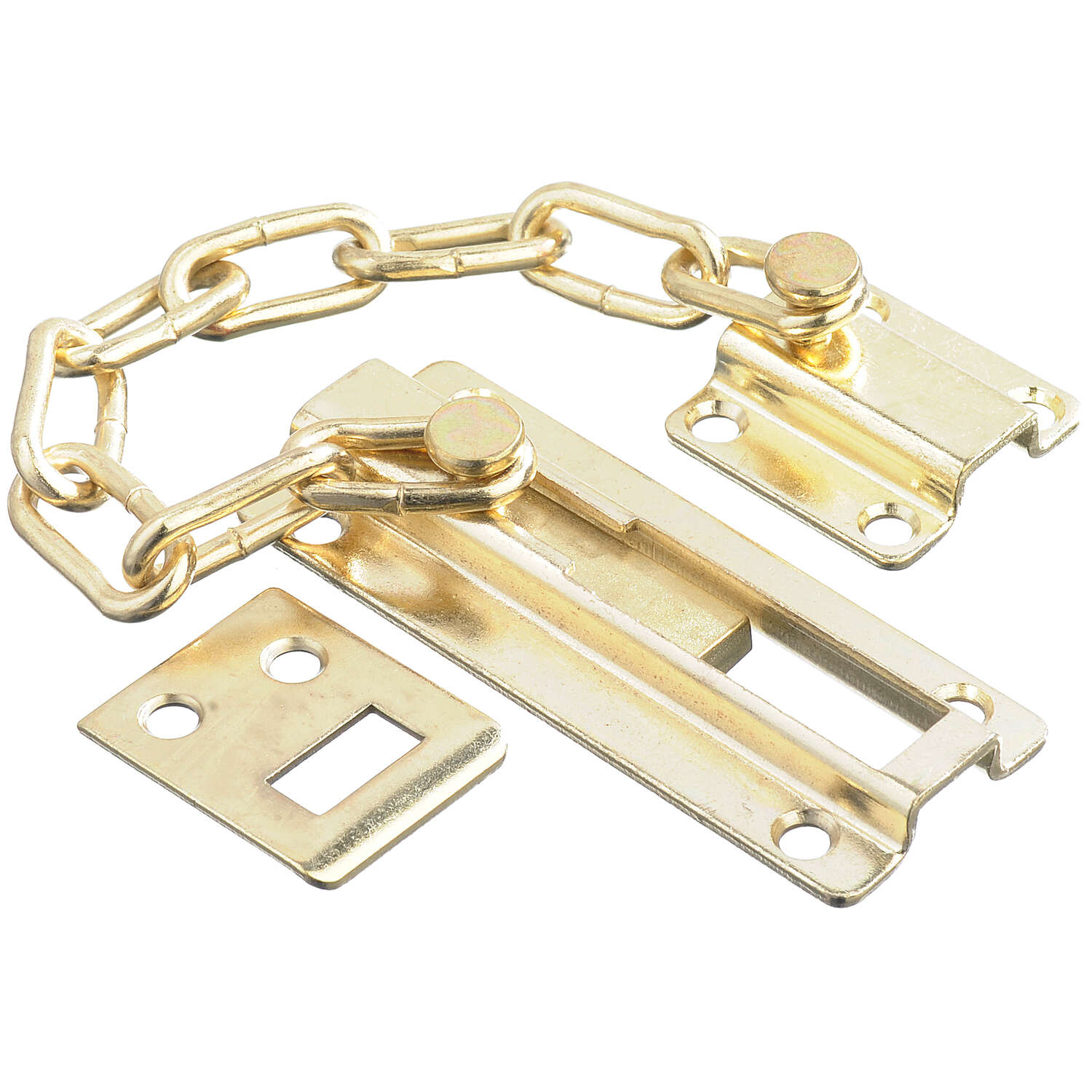 Ace 3.5 in. L Bright Brass Brass Dead Bolt Chain Guard