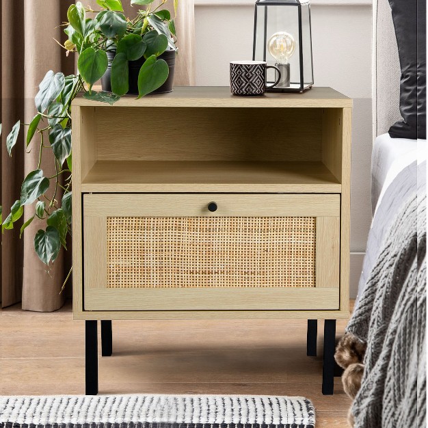 Arina Rattan End amp Side Tables With Storage And Upper Layer The Pop Maison