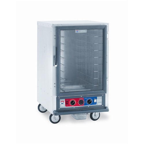 Metro C515-CFC-4 - C5 1 Series Heated Holding/Proofing Cabinet， Mobile， 1/2 Height， Non-Insulated