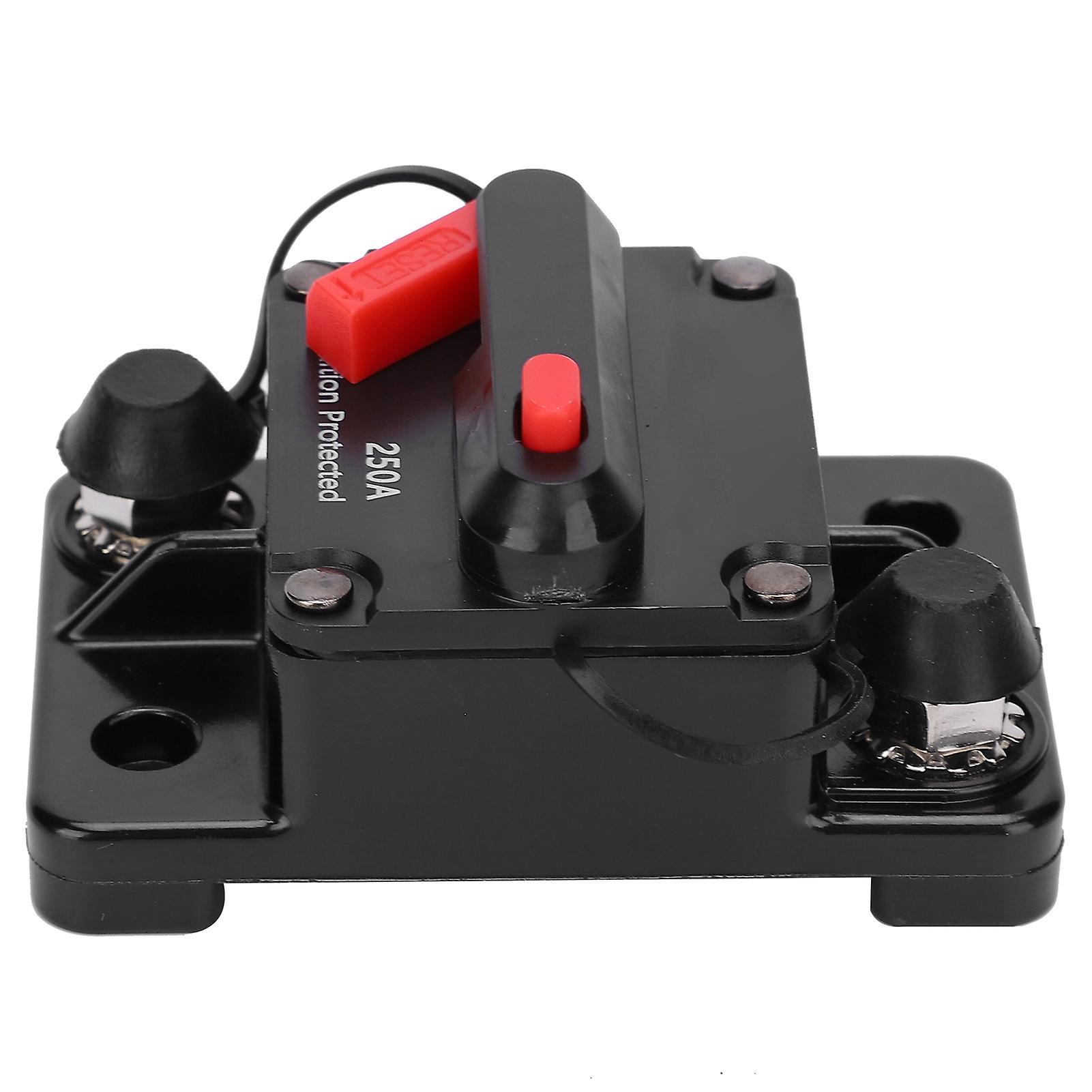 Circuit Breaker Auto Reset Fuse Holder Copper Waterproof Automatic Switch Red DC12‑42V250A