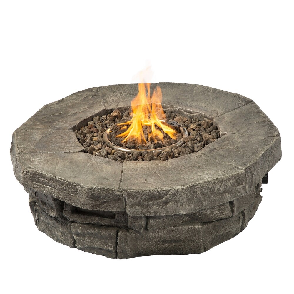 Marbella Cast Stone 40 000 BTU Propane Round Fire Pit Table