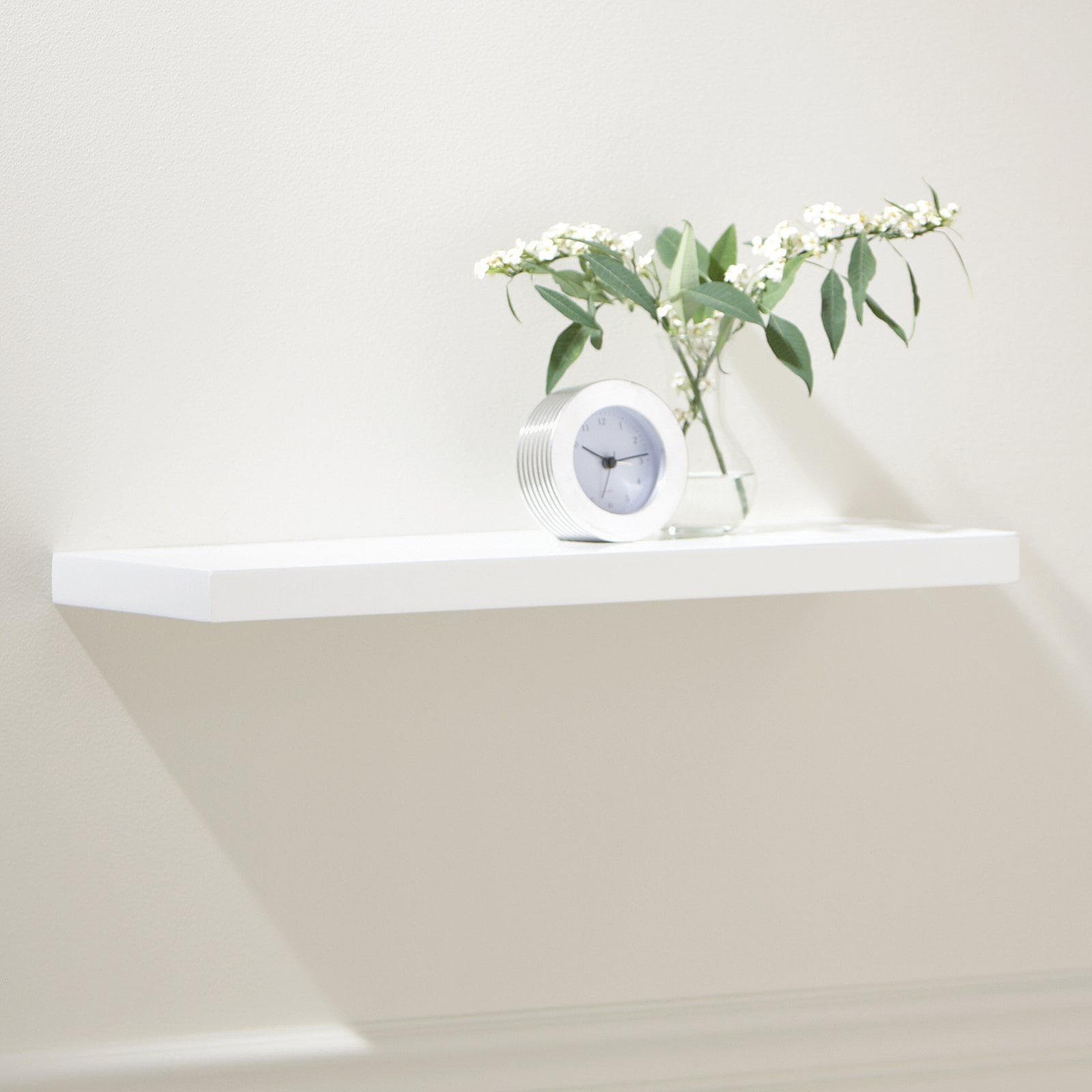 White Slim Line Floating Shelf - 24W in.