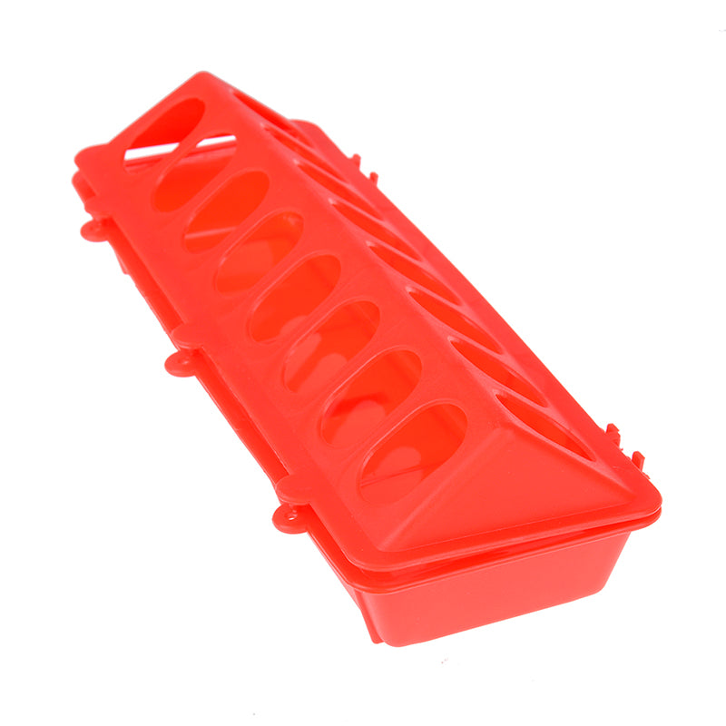 MageCrux 1PC Plastic Flip-Top Poultry Feeder Trough Feeding Chicken Animal Farming Tool