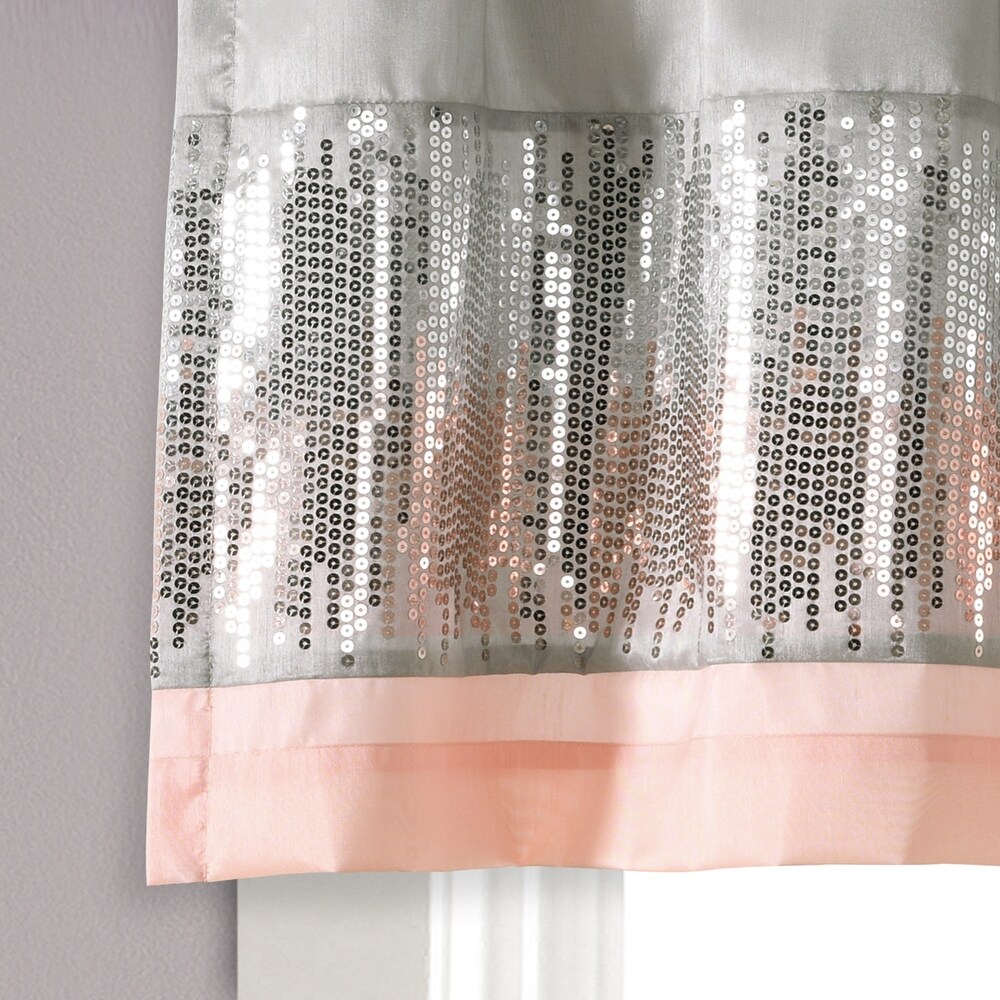 Lush Decor Night Sky Sequins Embroidery Valance   18\