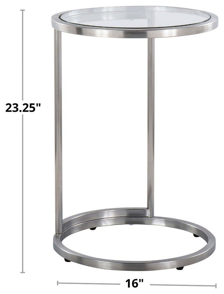 Round Zenn End Table   Contemporary   Side Tables And End Tables   by LumiSource  Houzz