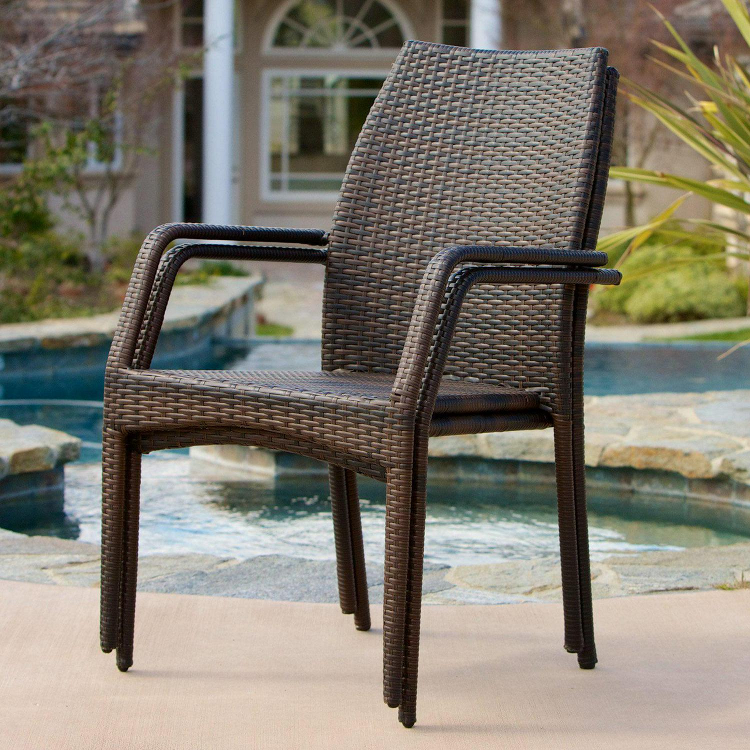 Canoga All-Weather Wicker Dining Chair  Set of 2