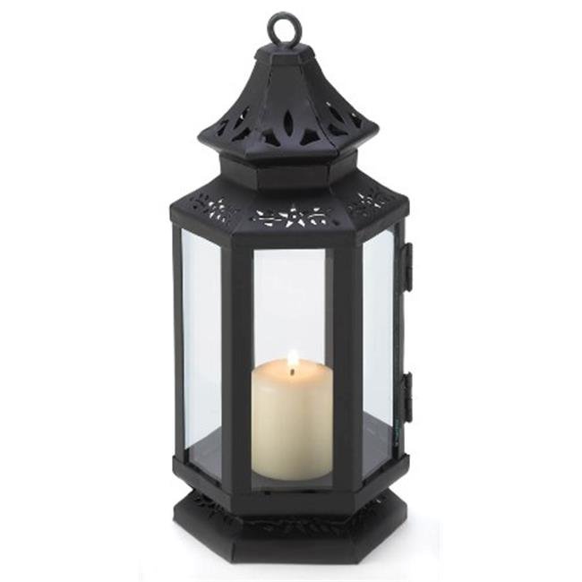 Black Stagecoach Candle Lantern