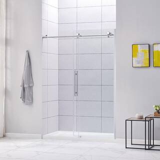 Glacier Bay Cambridge 60 in. W x 78.74 in. H Frameless Sliding Shower Door in Chrome Cambridge